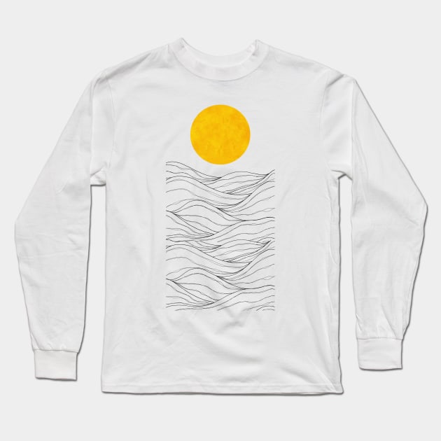 The outline seas Long Sleeve T-Shirt by Swadeillustrations